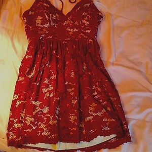 Red, size 3 dress
